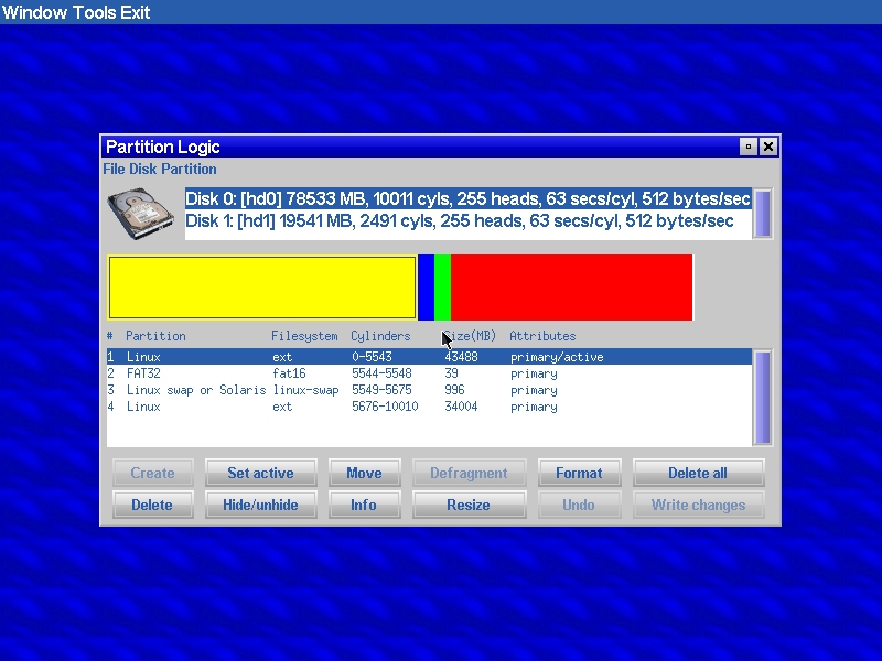 Partition Logic 0.74 software screenshot