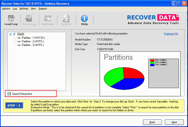 Partition Recovery Software 1.1 software screenshot