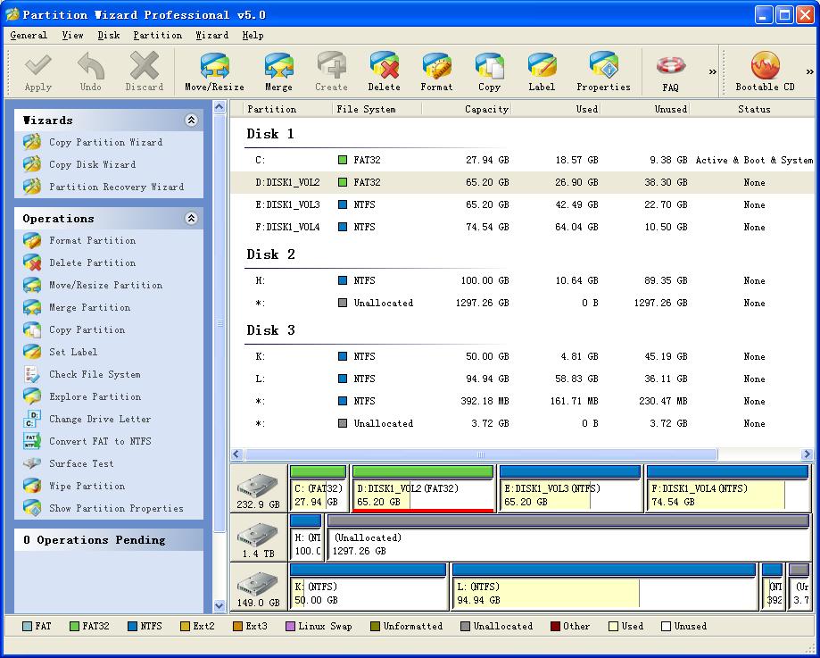 MiniTool Partition Wizard Enterprise Edition 10.2.1 software screenshot