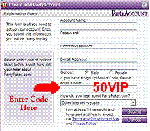 Party Poker Deposit Bonus Code - 50VIP 2.6.84 software screenshot