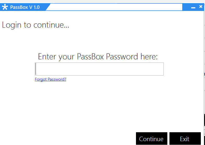 PassBox Portable 2.0 software screenshot