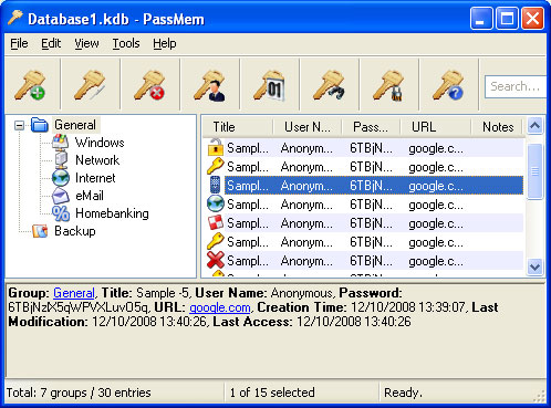 PassMem 4.0.2 software screenshot