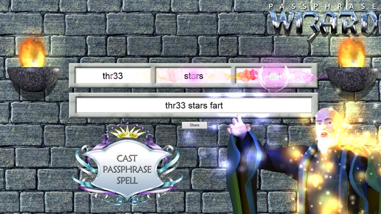 Passphrase Wizard 1.0.0.3 software screenshot