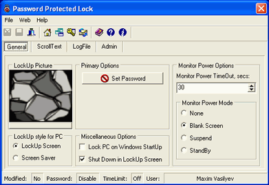 Password Protected Lock 2.92 software screenshot