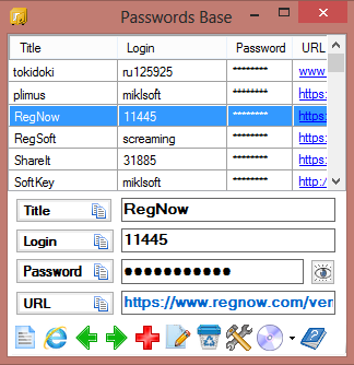 Passwords Base 6.0.5.0 software screenshot