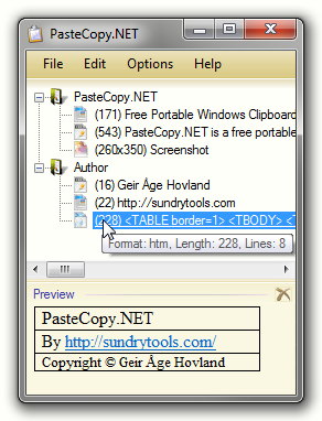PasteCopy.NET 0.9.15 software screenshot