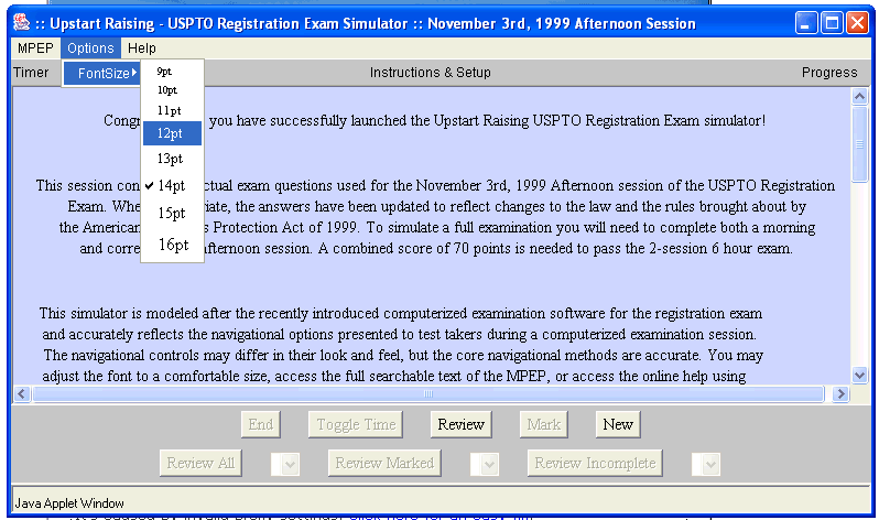Patent Bar Simulator 1.4.1 software screenshot