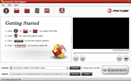 Pavtube DVD Ripper 4.2.0.4076 software screenshot