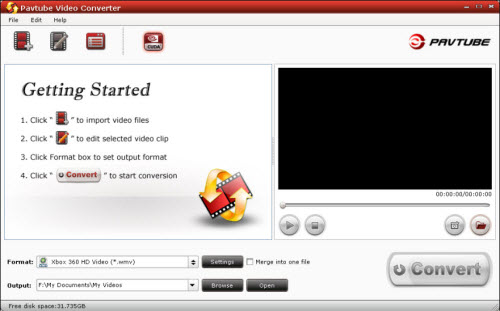 Pavtube Video Converter 4.8.6.6 software screenshot
