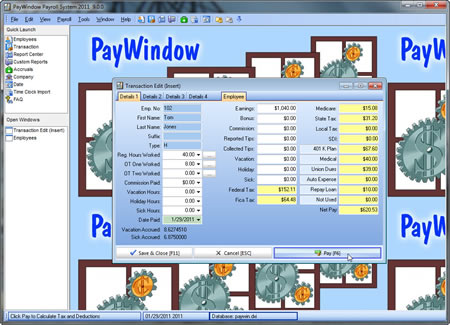 PayWindow Payroll System 2017 15.0.8 software screenshot