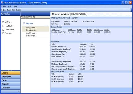 Payroll Software 4.0.20 software screenshot
