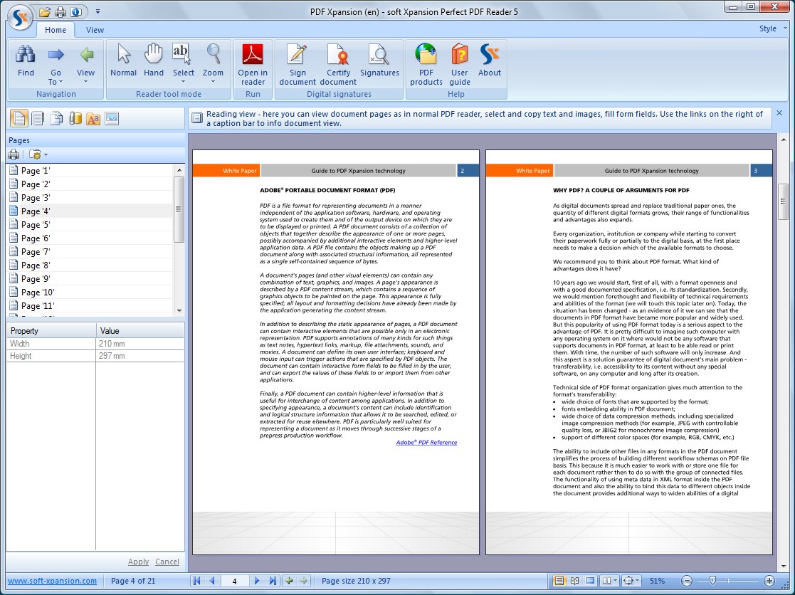 Perfect PDF Reader 8.0.2.8 software screenshot
