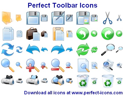 Perfect Toolbar Icons 2012.2 software screenshot
