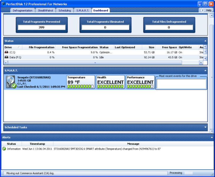 PerfectDisk Home Premium 14.0.890 software screenshot
