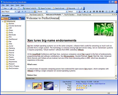 PerfectJournal - Journaling and Blogging in One 1.0.6 software screenshot