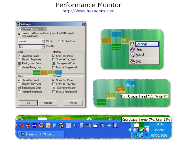Performance Monitor Portable 4.1.2 software screenshot