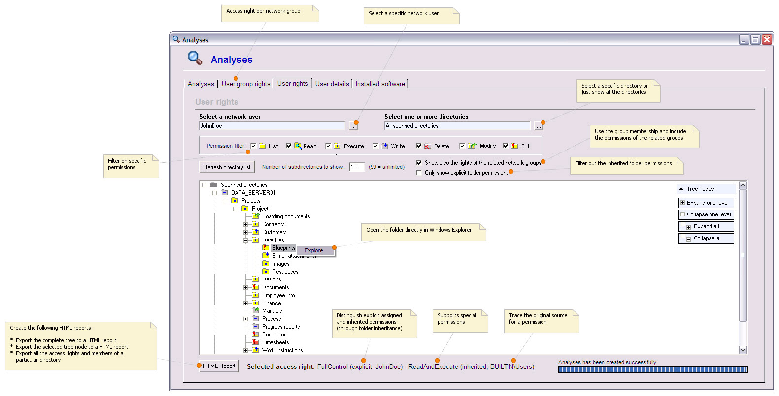 Permission Analyzer 2.3.3 software screenshot