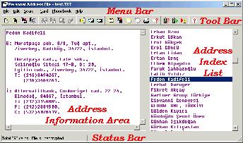 Personal Address File 1.23 software screenshot