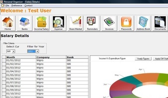 Personal Organiser 1.0 software screenshot