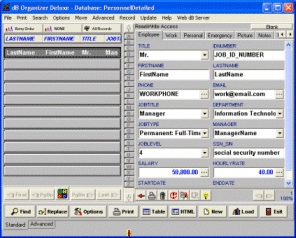 Personnel Organizer Deluxe 3.7 software screenshot
