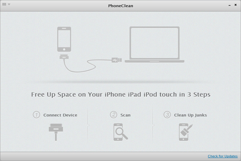 PhoneClean 5.0.1 software screenshot