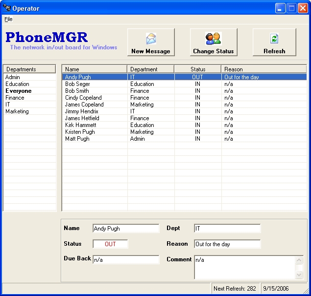 PhoneMGR 2.1 software screenshot