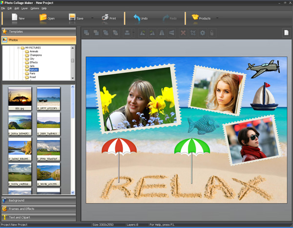 Photo Collage Maker 4.0 software screenshot