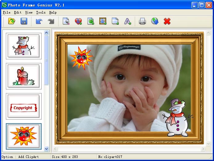 Photo Frame Genius 2.2.132 software screenshot