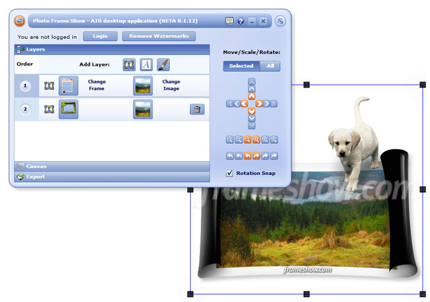 Photo Frame Show 1.0.16 software screenshot