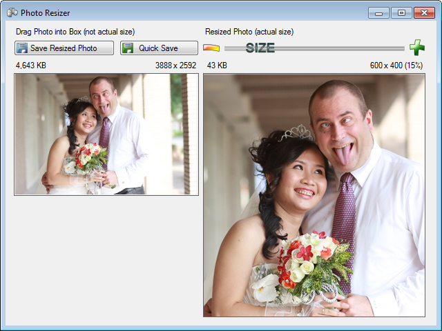 Photo Resizer for Digital SLR Cameras 2.0 software screenshot