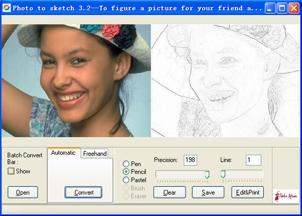Photo to Sketch Std 4.0 software screenshot