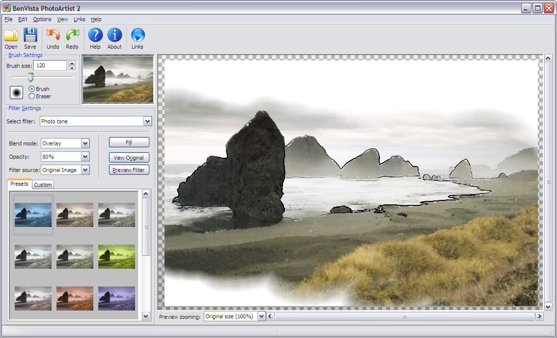 PhotoArtist 2 2.0.8 software screenshot