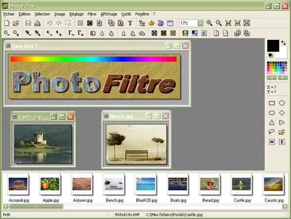 PhotoFiltre Studio X 10.12.1 software screenshot