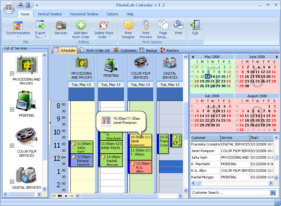 PhotoLab Calendar for Workgroup 3.9 software screenshot