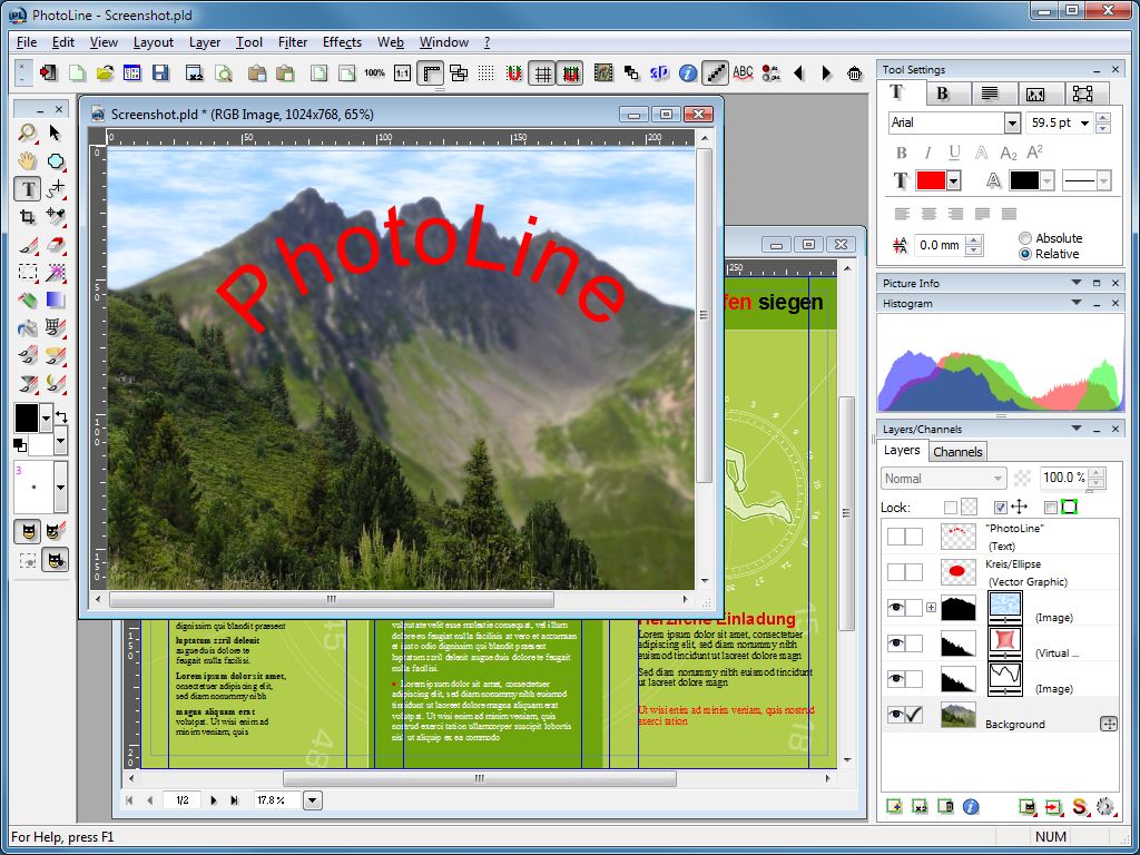 PhotoLine 19.51 software screenshot