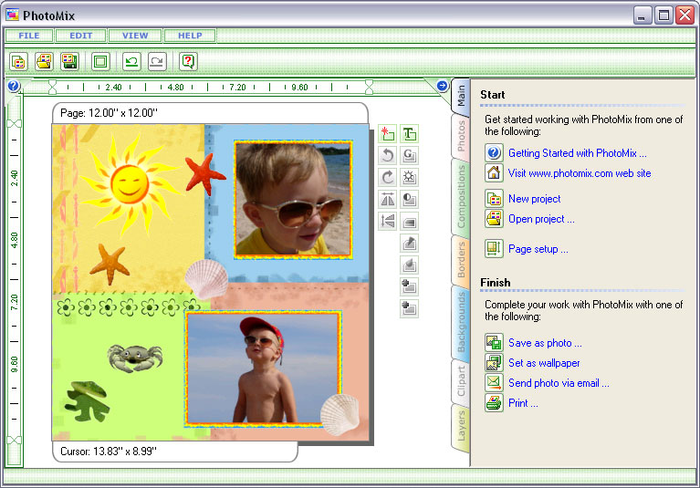 PhotoMix 5.3.2 software screenshot