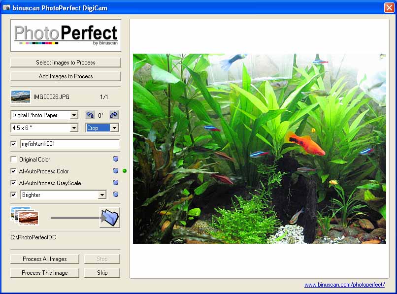PhotoPerfect DigiCam 1.2.1 software screenshot