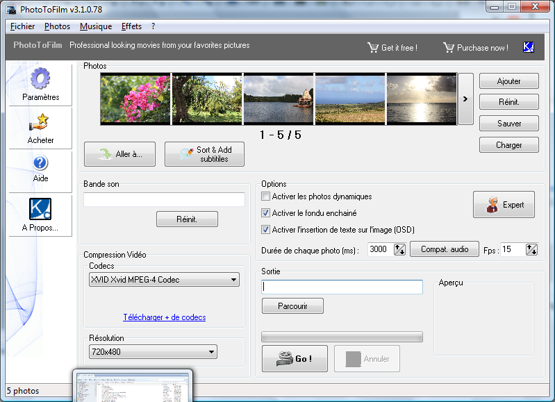 PhotoToFilm 3.6.0.94 software screenshot