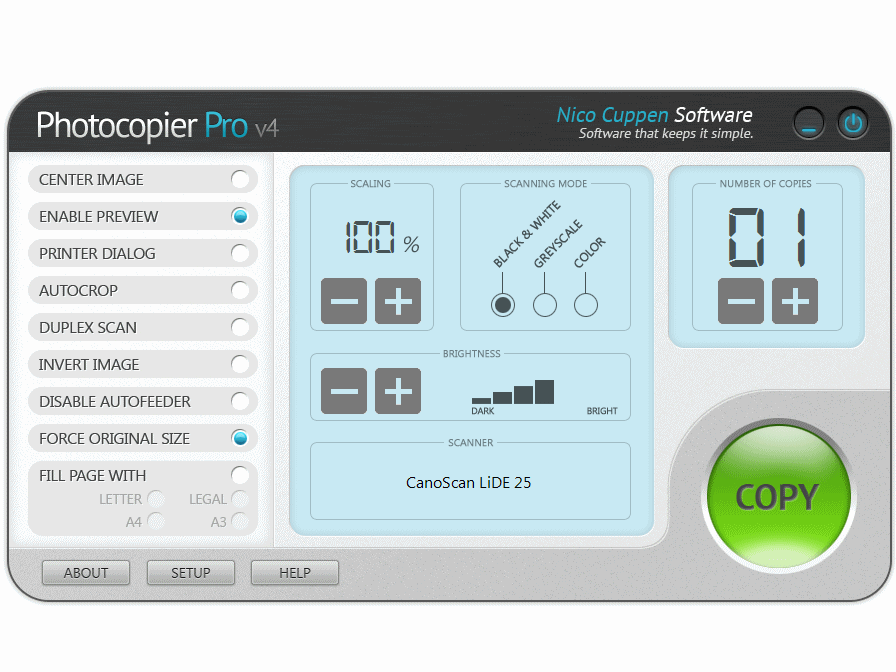 Photocopier Pro 4.04 software screenshot