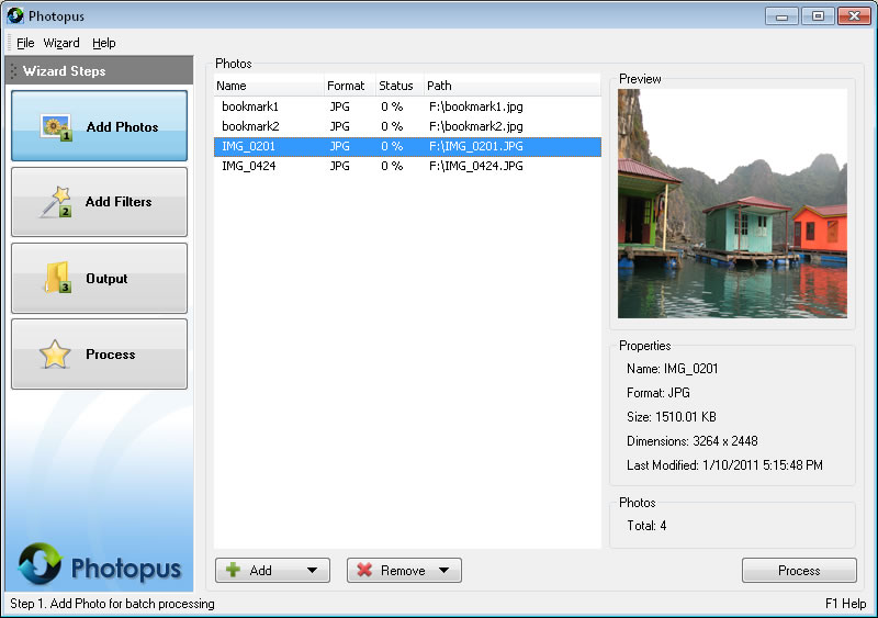 Photopus 1.3.0.1 software screenshot