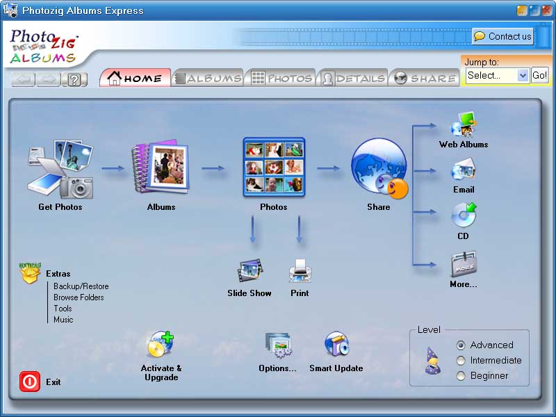 Photozig Albums Express 1.0 software screenshot