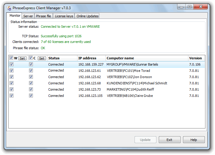 PhraseExpress Portable 12.0.145 software screenshot