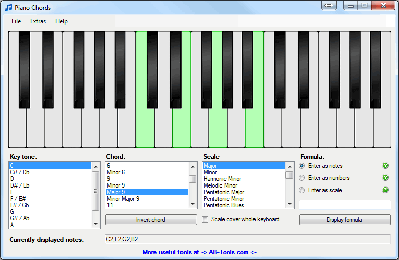 Piano Chords 1.6.1 software screenshot
