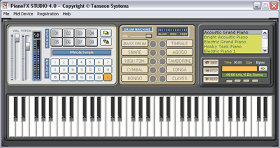 PianoFX STUDIO 4.0 software screenshot