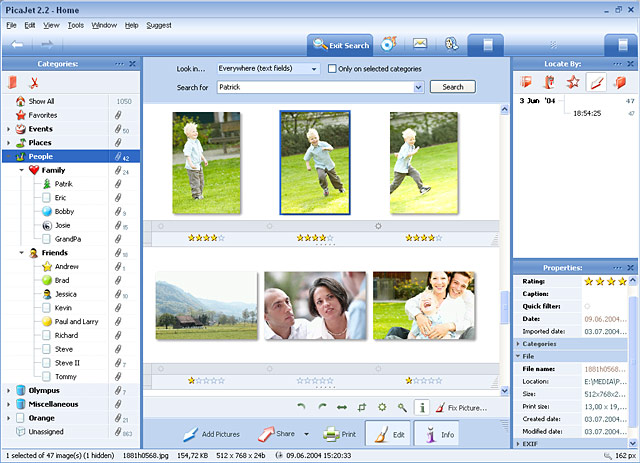 PicaJet Photo Organizer 2.6 software screenshot