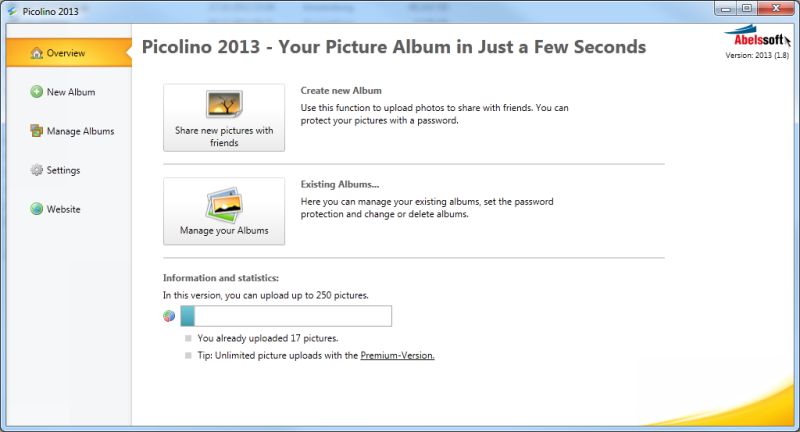 Picolino 2013 1.8 software screenshot