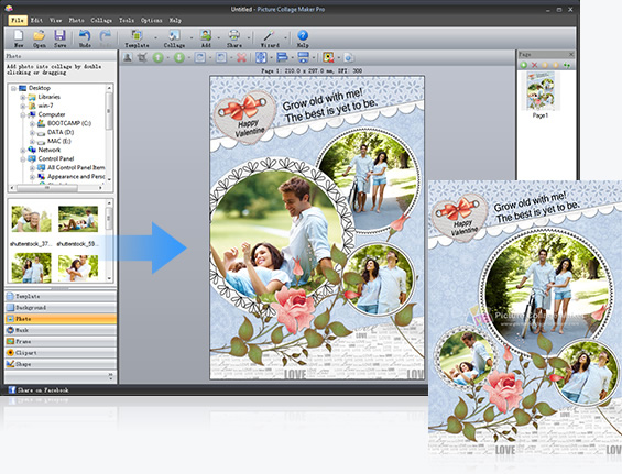 Picture Collage Maker Pro 4.1.3 software screenshot