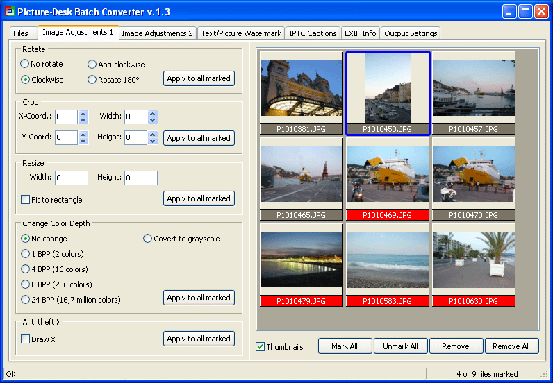 ! Picture-Desk Batch Converter 1.3a software screenshot