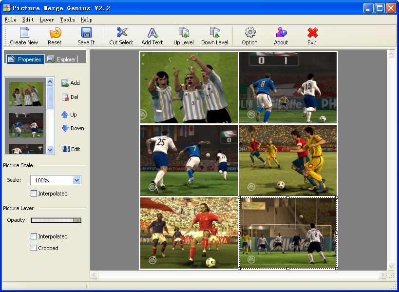 Picture Merge Genius 2.7.130 software screenshot