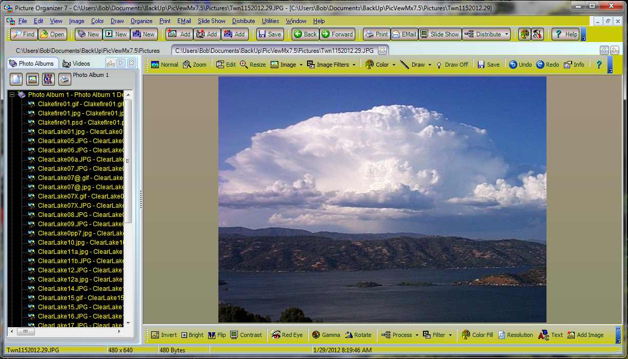 Picture Organizer 7.7 software screenshot